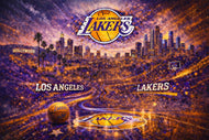 Kingdom of Purple and Gold - Los Angeles Lakers NBA City Wall Art