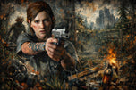 Ellie Last of Us Video Game Wall Art Poster | Landscape
