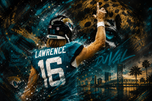 Trevor Lawrence Jacksonville Jaguars Duval Wall Art Poster | Landscape