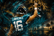 Trevor Lawrence Jacksonville Jaguars Duval Wall Art Poster | Landscape