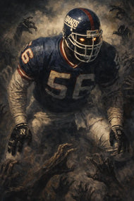 Lawrence Taylor New York Giants NFL Zombie Wall Art Poster | Portrait