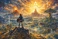 Legend of Zelda Link Video Game Wall Art Poster | Landscape
