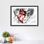 Humanity's Strongest Soldier - Levi Ackerman Attack on Titan Sketch Wall Art