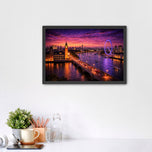 London Skyline Over Thames River Wall Art Poster | Landscape