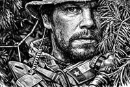 Lone Survivor Cinematic Sketch Wall Art Poster | Landscape