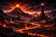 Lord of the Rings Mordor Cinematic Wall Art Poster | Landscape