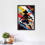 Monkey D. Luffy Silhouetted Paint Splatter Wall Art Poster | Portrait