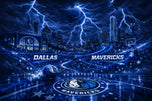 Dallas Mavericks Cityscape NBA Wall Art Poster | Landscape
