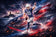 Drake Maye New England Patriots NFL Skyline Wall Art Poster | Landscape