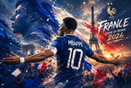 Kylian Mbappé France World Cup Wall Art Poster | Landscape