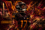 Terry McLaurin Washington Commanders DC Wall Art Poster | Landscape