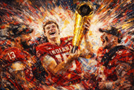 Indiana Hoosiers College Football Champions Wall Art Poster | Landscape