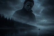 Michael Myers Wall Art Poster – Quiet Terror Over Silent Waters | Landscape