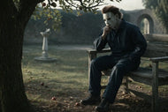 Michael Myers x Isaac Newton Apple Tree Wall Art Poster | Landscape