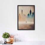 Minimal Skyline Scene – Single Figure in Stillness | Portrait