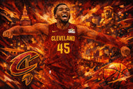 Donovan Mitchell Cleveland Cavaliers NBA Wall Art Poster | Landscape