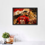 Mohamed Salah Egypt Pyramids World Cup Painting Style Wall Art Poster | Landscape