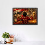Mohamed Salah Egypt World Cup Painting Style Wall Art Poster | Landscape