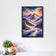 Mountain Snowy Peak Sunrise Painting Wall Art Poster | Portrait