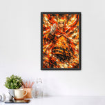 Naruto Nine Tailed Baryon Mode Anime Wall Art Poster | Portrait