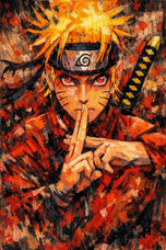Naruto Uzumaki Sage Mode Anime Wall Art Poster | Portrait