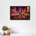 Hong Kong Nightlife Nathan Road Wall Art Poster | Landscape