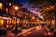 Newbury Street Boston City Life Wall Art Poster | Landscape
