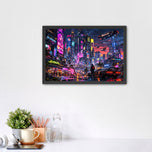 Cyberpunk Night City Video Game Wall Art Poster | Landscape