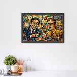 The Office Michael Scott x Dwight Schrute Abstract Wall Art Poster | Portrait