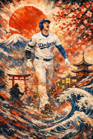 Shohei Ohtani x Japan MLB Painting Style Wall Art Poster | Portrait