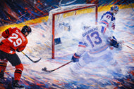 Johhny Gaudreau Olympic Ghost Hockey Wall Art Poster | Landscape