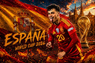 Pedri Spain World Cup Wall Art Poster | Landscape