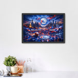 Philadelphia 76ers NBA City Skyline Wall Art Poster | Landscape