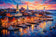 Portland Maine Painting Style Wall Art Poster | Landscape