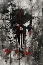Punisher Skull Emblem Wall Art Poster | Portrait