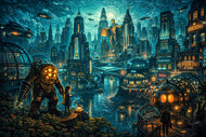 BioSchock Underwater City Rapture Wall Art Poster | Landscape