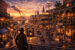 Red Dead Redemption St. Denis City Wall Art Poster | Landscape