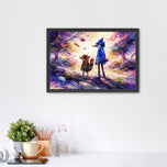 Regular Show Mordecai and Rigby Abstract Wall Art Poster | Landscape