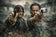 Rick Grimes x Daryl Dixon Walking Dead Wall Art Poster | Landscape