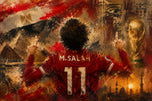 Mohamed Salah Egypt World Cup Painting Style Wall Art Poster | Landscape