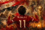 Mohamed Salah Egypt World Cup Painting Style Wall Art Poster | Landscape