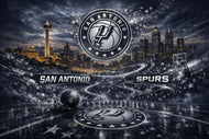 San Antonio Spurs NBA Skyline Wall Art Poster | Landscape