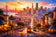 San Francisco California Painting Style Wall Art Poster | Landscape