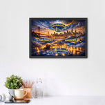 San Francisco Bay Area x Golden State Warriors Wall Art Poster  | Landscape