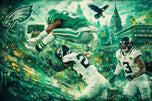 Saquon Barkley Philadelphia Eagles NFL Wall Art Poster | Landscape
