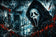Ghostface Scream Cinematic Horror Wall Art Poster | Landscape