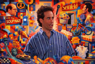 Jerry Seinfeld Cinematic Abstract Wall Art Poster | Landscape