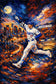 Shohei Ohtani Los Angeles Dodgers Skyline Wall Art Poster | Portrait
