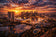 Singapore Skyline Sunset Wall Art Poster | Landscape
