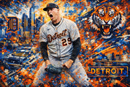 Tarik Skubal Detroit Tigers MLB Wall Art Poster | Landscape